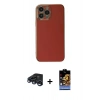 MARSİLYAN™- iPhone 15 Pro Max Kılıf Yankı Serisi - Siyah Buffer Hayalet Cam Ekran Koruyucu + Lacivert Raze Metal Kamera Lens
