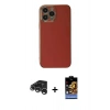 MARSİLYAN™- iPhone 15 Pro Max Kılıf Yankı Serisi - Siyah Buffer Hayalet Cam Ekran Koruyucu + Raze Metal Kamera Lens - GS