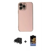 MARSİLYAN™- iPhone 15 Pro Max Kılıf Yankı Serisi - Siyah Buffer Hayalet Cam Ekran Koruyucu + Raze Metal Kamera Lens - SH
