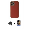 MARSİLYAN™- iPhone 15 Pro Max Kılıf Yankı Serisi - Siyah Buffer Hayalet Cam Ekran Koruyucu + Raze Metal Kamera Lens - TMGI