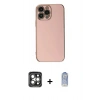 MARSİLYAN™- iPhone 15 Pro Max Kılıf Yankı Serisi - Siyah Joko Magic 5D Cam + PVD Metal Kamera Lens - GI
