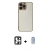 MARSİLYAN™- iPhone 15 Pro Max Kılıf Yankı Serisi - Siyah Joko Magic 5D Cam + PVD Metal Kamera Lens - GS