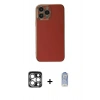 MARSİLYAN™- iPhone 15 Pro Max Kılıf Yankı Serisi - Siyah Joko Magic 5D Cam + PVD Metal Kamera Lens - GS