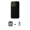 MARSİLYAN™- iPhone 15 Pro Max Kılıf Yankı Serisi - Siyah Joko Magic 5D Cam + PVD Metal Kamera Lens - LT