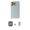 MARSİLYAN™- iPhone 15 Pro Max Kılıf Yankı Serisi - Siyah Joko Magic 5D Cam + PVD Metal Kamera Lens - SH