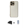 MARSİLYAN™- iPhone 15 Pro Max Kılıf Yankı Serisi - Siyah Joko Magic 5D Cam + Raze Metal Kamera Lens - TMGI