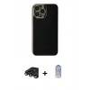 MARSİLYAN™- iPhone 15 Pro Max Kılıf Yankı Serisi - Siyah Joko Magic 5D Cam + Raze Metal Kamera Lens - TMGI