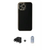 MARSİLYAN™- iPhone 15 Pro Max Kılıf Yankı Serisi - Siyah Joko Magic 5D Cam + Raze Metal Kamera Lens - SH
