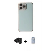 MARSİLYAN™- iPhone 15 Pro Max Kılıf Yankı Serisi - Siyah Joko Magic 5D Cam + Raze Metal Kamera Lens - SH
