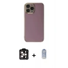 MARSİLYAN™- iPhone 15 Pro Max Kılıf Yankı Serisi - Siyah Joko Magic 5D Cam + PVD Metal Kamera Lens - TU