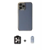 MARSİLYAN™- iPhone 15 Pro Max Kılıf Yankı Serisi - Siyah Joko Magic 5D Cam + PVD Metal Kamera Lens - TU