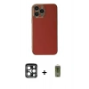 MARSİLYAN™- iPhone 15 Pro Max Kılıf Yankı Serisi - Siyah Joko Magic 5D Hayalet Cam + PVD Metal Kamera Lens - LT
