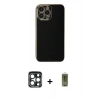 MARSİLYAN™- iPhone 15 Pro Max Kılıf Yankı Serisi - Siyah Joko Magic 5D Hayalet Cam + PVD Metal Kamera Lens - LT