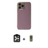 MARSİLYAN™- iPhone 15 Pro Max Kılıf Yankı Serisi - Siyah Joko Magic 5D Hayalet Cam + PVD Metal Kamera Lens - TU