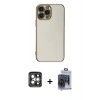 MARSİLYAN™- iPhone 15 Pro Max Kılıf Yankı Serisi - Siyah Vanessa Magic Cam + PVD Metal Kamera Lens - GI