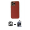 MARSİLYAN™- iPhone 15 Pro Max Kılıf Yankı Serisi - Siyah Vanessa Magic Cam + PVD Metal Kamera Lens - GI