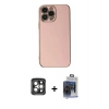 MARSİLYAN™- iPhone 15 Pro Max Kılıf Yankı Serisi - Siyah Vanessa Magic Cam + PVD Metal Kamera Lens - GI