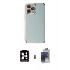 MARSİLYAN™- iPhone 15 Pro Max Kılıf Yankı Serisi - Siyah Vanessa Magic Cam + PVD Metal Kamera Lens - TU