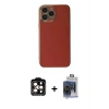 MARSİLYAN™- iPhone 15 Pro Max Kılıf Yankı Serisi - Siyah Vanessa Magic Cam + PVD Metal Kamera Lens - TU