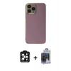 MARSİLYAN™- iPhone 15 Pro Max Kılıf Yankı Serisi - Siyah Vanessa Magic Cam + PVD Metal Kamera Lens - TU