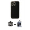 MARSİLYAN™- iPhone 15 Pro Max Kılıf Yankı Serisi - Siyah Vanessa Magic Cam + PVD Metal Kamera Lens - TU