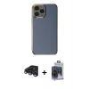 MARSİLYAN™- iPhone 15 Pro Max Kılıf Yankı Serisi - Siyah Vanessa Magic Cam + Raze Metal Kamera Lens - LT