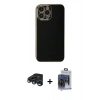 MARSİLYAN™- iPhone 15 Pro Max Kılıf Yankı Serisi - Siyah Vanessa Magic Cam + Raze Metal Kamera Lens - LT