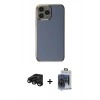 MARSİLYAN™- iPhone 15 Pro Max Kılıf Yankı Serisi - Siyah Vanessa Magic Cam + Raze Metal Kamera Lens - SH