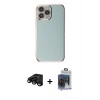 MARSİLYAN™- iPhone 15 Pro Max Kılıf Yankı Serisi - Siyah Vanessa Magic Cam + Raze Metal Kamera Lens - SH