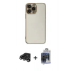 MARSİLYAN™- iPhone 15 Pro Max Kılıf Yankı Serisi - Siyah Vanessa Magic Cam + Raze Metal Kamera Lens - TMGI