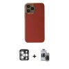 MARSİLYAN™- iPhone 15 Pro Max Kılıf Yankı Serisi - Siyah Vanessa Magic Hayalet Cam + PVD Metal Kamera Lens - GS