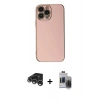 MARSİLYAN™- iPhone 15 Pro Max Kılıf Yankı Serisi - Siyah Vanessa Magic Hayalet Cam + Raze Metal Kamera Lens - GS