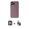MARSİLYAN™- iPhone 15 Pro Max Kılıf Yankı Serisi - Siyah Vanessa Magic Hayalet Cam + PVD Metal Kamera Lens - SH