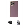 MARSİLYAN™- iPhone 15 Pro Max Kılıf Yankı Serisi - Siyah Vanessa Magic Hayalet Cam + Siyah Raze Metal Kamera Lens