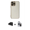 MARSİLYAN™- iPhone 15 Pro Max Kılıf Yankı Serisi - Siyah Vanessa Magic Hayalet Cam + Siyah Raze Metal Kamera Lens