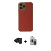 MARSİLYAN™- iPhone 15 Pro Max Kılıf Yankı Serisi - Siyah Vanessa Magic Hayalet Cam + Siyah Raze Metal Kamera Lens