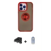 MARSİLYAN™- iPhone 15 Pro Max Kılıf Yörünge Çizgi - Siyah Joko Magic 5D Cam + Raze Metal Kamera Lens - GS