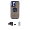 MARSİLYAN™- iPhone 15 Pro Max Kılıf Yörünge Çizgi - Siyah Joko Magic 5D Cam + Raze Metal Kamera Lens - GS