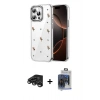 MARSİLYAN™- iPhone 15 Pro Max Kılıf Yörünge Form - Siyah Vanessa Magic Cam + Raze Metal Kamera Lens - TMGI