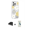 MARSİLYAN™- iPhone 15 Pro Max Kılıf Yörünge Işık Prime - Şeffaf Pasifik Cam Ekran Koruyucu + Raze Metal Kamera Lens - GS