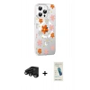 MARSİLYAN™- iPhone 15 Pro Max Kılıf Yörünge Işık Prime - Şeffaf Pasifik Cam Ekran Koruyucu + Raze Metal Kamera Lens - SH