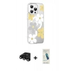 MARSİLYAN™- iPhone 15 Pro Max Kılıf Yörünge Işık Prime - Şeffaf Pasifik Cam Ekran Koruyucu + Raze Metal Kamera Lens - SH