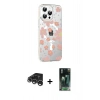 MARSİLYAN™- iPhone 15 Pro Max Kılıf Yörünge Işık Prime - Siyah 360 Mat Full Body Arka Koruyucu + Raze Metal Kamera Lens - GS