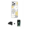 MARSİLYAN™- iPhone 15 Pro Max Kılıf Yörünge Işık Prime - Siyah 360 Mat Full Body Arka Koruyucu + Raze Metal Kamera Lens - TMGI