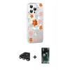 MARSİLYAN™- iPhone 15 Pro Max Kılıf Yörünge Işık Prime - Siyah 360 Mat Full Body Arka Koruyucu + Raze Metal Kamera Lens - TMGI