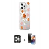 MARSİLYAN™- iPhone 15 Pro Max Kılıf Yörünge Işık Prime - Siyah 3D Antistatik Mat Seramik Nano Ekran Koruyucu + PVD Metal Kamera Lens - GI