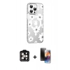 MARSİLYAN™- iPhone 15 Pro Max Kılıf Yörünge Işık Prime - Siyah 3D Antistatik Mat Seramik Nano Ekran Koruyucu + PVD Metal Kamera Lens - TU