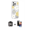 MARSİLYAN™- iPhone 15 Pro Max Kılıf Yörünge Işık Prime - Siyah 3D Antistatik Mat Seramik Nano Ekran Koruyucu + PVD Metal Kamera Lens - TU