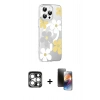 MARSİLYAN™- iPhone 15 Pro Max Kılıf Yörünge Işık Prime - Siyah 3D Antistatik Mat Seramik Nano Ekran Koruyucu + PVD Metal Kamera Lens - GS