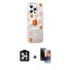 MARSİLYAN™- iPhone 15 Pro Max Kılıf Yörünge Işık Prime - Siyah 3D Antistatik Mat Seramik Nano Ekran Koruyucu + PVD Metal Kamera Lens - TU
